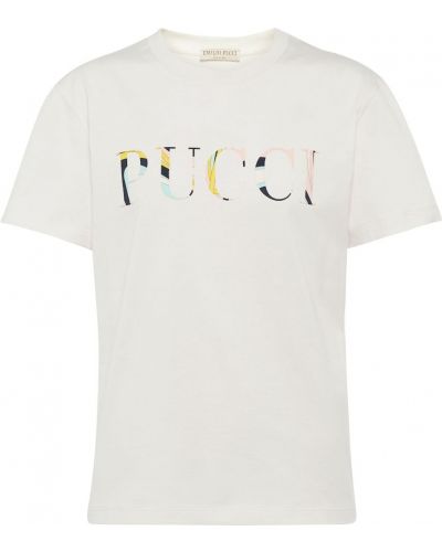 Bavlnené tričko Pucci biela