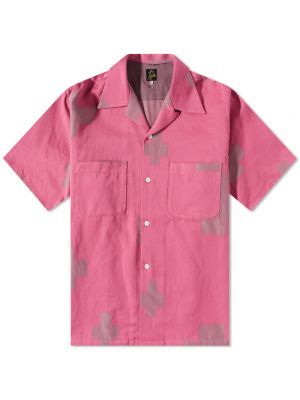 Жаккардовая рубашка Needles розовая