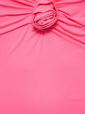 Drapované džerzej mini šaty Blumarine ružová