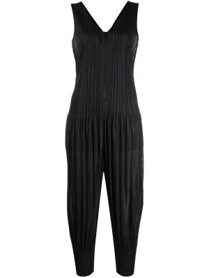 Plissert ermeløs jumpsuit Pleats Please Issey Miyake svart