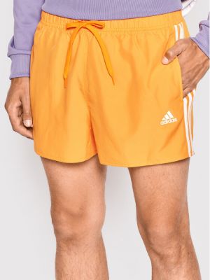Prugaste klasične hlače Adidas narančasta