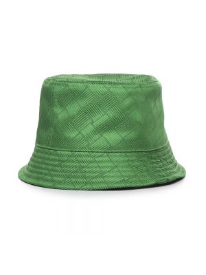 Nylonowy kapelusz Bottega Veneta zielony
