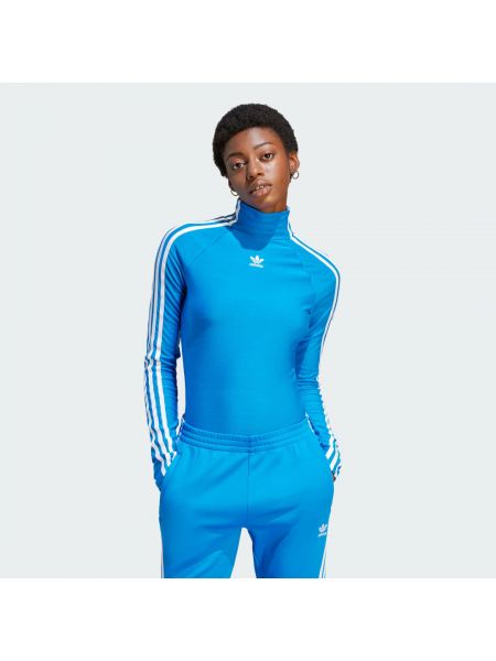 Koszulka z długim rękawem Adidas niebieska