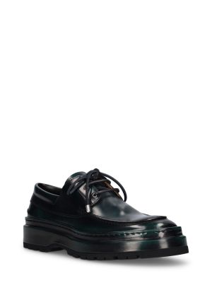 Kožne cipele s vezicama s čipkom Jacquemus crna