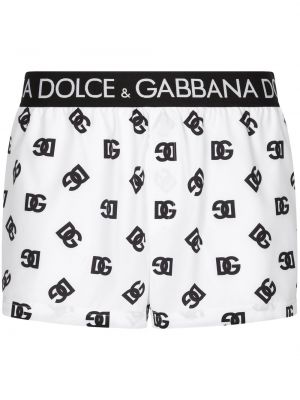 Trykt shorts Dolce & Gabbana hvit