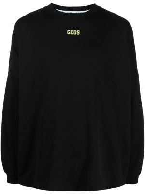T-shirt con stampa a maniche lunghe Gcds nero