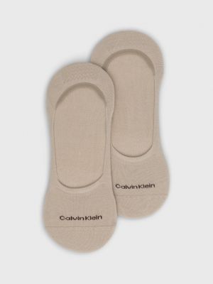 Чорапи Calvin Klein бежово