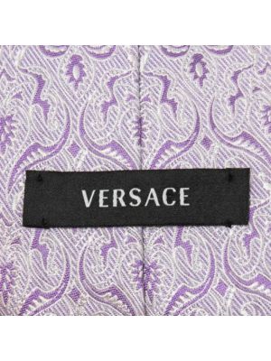 Jedwabny top Versace Pre-owned fioletowy