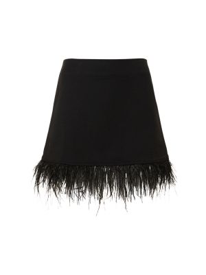 Mini sukně na zip z peří Weworewhat - černá