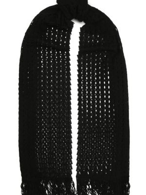 Хлопковый кашемировый шарф Valentino черный