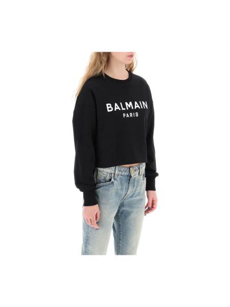 Bluza z kapturem Balmain czarna