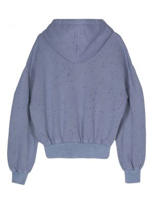 Raštuotas džemperis su gobtuvu Halfboy mėlyna