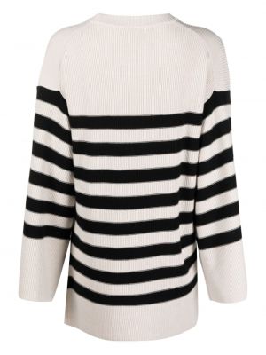 Pull à rayures en tricot By Malene Birger blanc