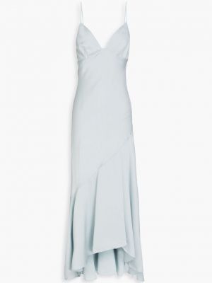 Асимметричное длинное платье из крепа Shona Joy синее
