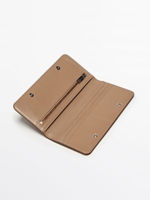 Кожаный кошелек Massimo Dutti коричневый