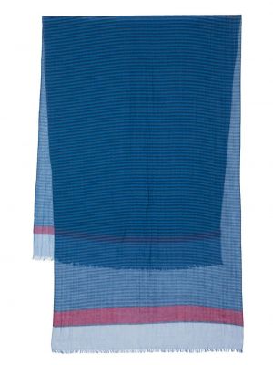 Памучен шал с принт Ferragamo синьо