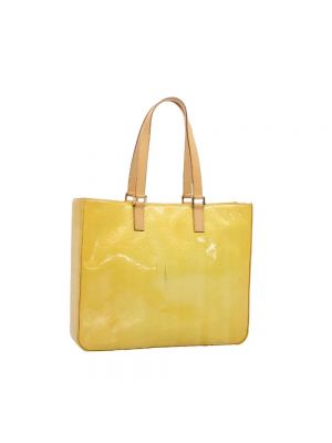 Bolso shopper de cuero Louis Vuitton Vintage amarillo