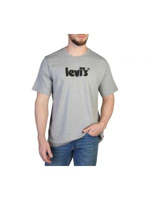 Koszulka z krótkim rękawem relaxed fit bawełniana Levi's szara