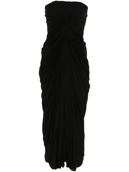 Czarna sukienka midi bawełniana Rick Owens