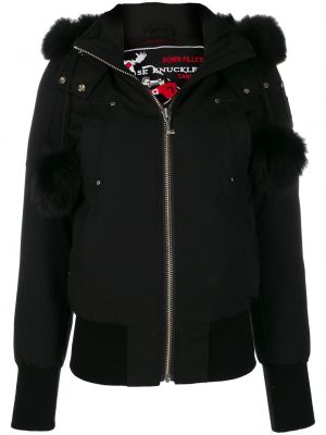 Dūnu jaka ar kažokādu ar kapuci Moose Knuckles melns