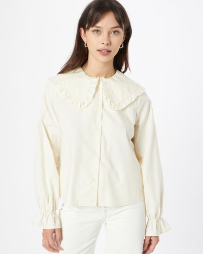 Памучна блуза Minimum бяло