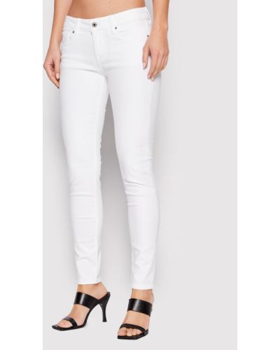 Spodnie rurki materiałowe Pepe Jeans, biały