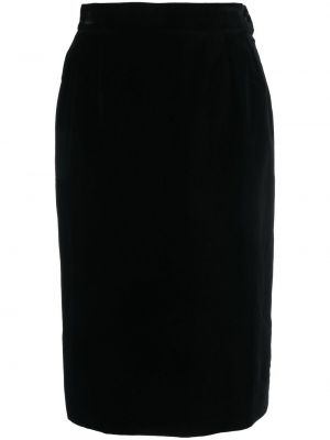 Puzdrová sukňa Yves Saint Laurent Pre-owned čierna