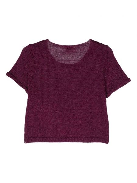 Megztas marškinėliai Forte_forte violetinė