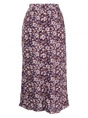 Květinové sukně s potiskem Marant Etoile fialové