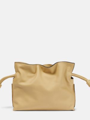Kožená listová kabelka Loewe žltá