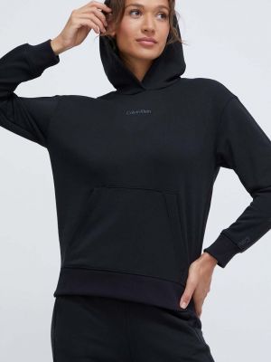 Bluza z kapturem z nadrukiem Calvin Klein Performance czarna