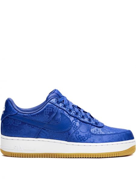 Baskets en soie Nike Air Force 1 bleu