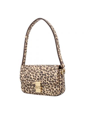 Bolsa de hombro con estampado leopardo A.p.c. dorado
