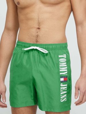 Дънкови шорти Tommy Jeans зелено