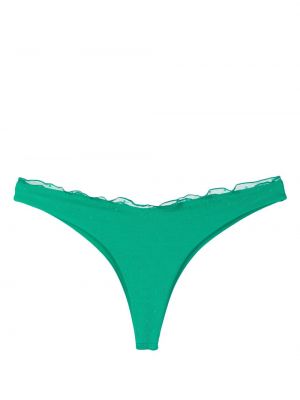 Tüll gepunkteter bikini Mc2 Saint Barth grün