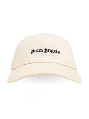 Cappello con visiera di cotone Palm Angels bianco