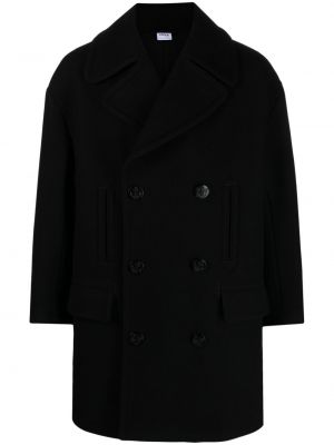 Vlněný kabát Aspesi černý