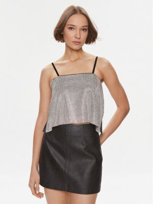 Slim fit mini sukně Juicy Couture stříbrné