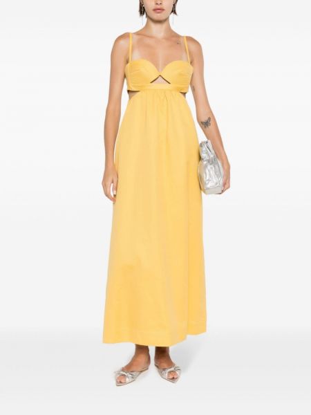 Bavlněné šaty Adriana Degreas žluté