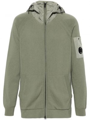 Pletená bunda s kapucí C.p. Company zelená