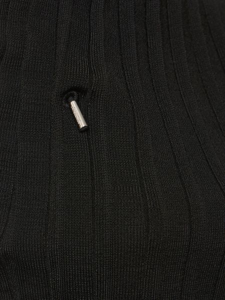Haut en tricot plissé Jacquemus noir