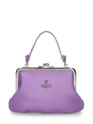 Bolso clutch de cuero de cuero sintético Vivienne Westwood violeta