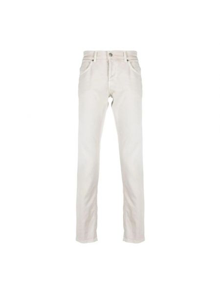 Białe jeansy skinny bawełniane Dondup
