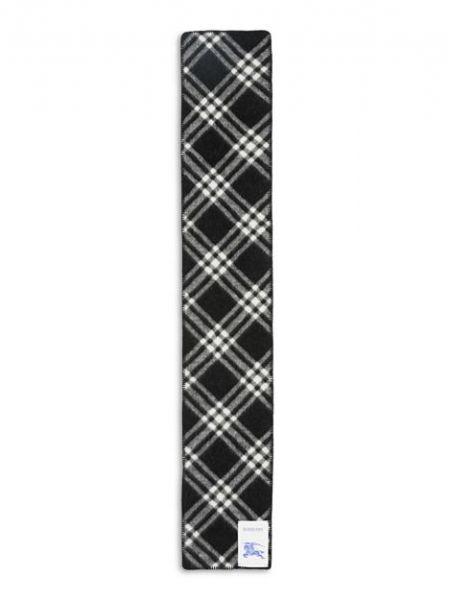 Клетчатый шерстяной шарф Burberry черный