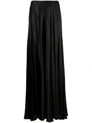 Hedvábné dlouhá sukně Gemy Maalouf černé