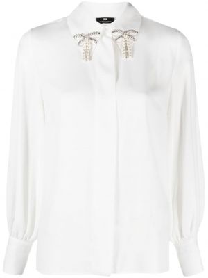 Bue bluse Elisabetta Franchi hvit