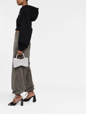 Shopper handtasche mit schleife Mach & Mach silber