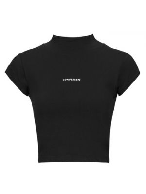 Czarna koszulka z krótkim rękawem Converse