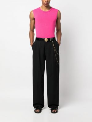 Kalhoty relaxed fit Versace černé
