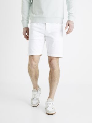 Pantaloni scurți din denim Celio alb